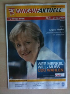 Werbung für Merkel